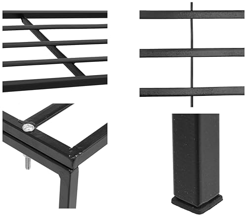 Image of Amazon Brand - Solimo Folding Metal Plant Stand (Pack of 2, Black) - Heavy-Duty, 60 kg /Shelf Load Capacity, 20 x 58 x 15 cm, Indoor & Outdoor Use