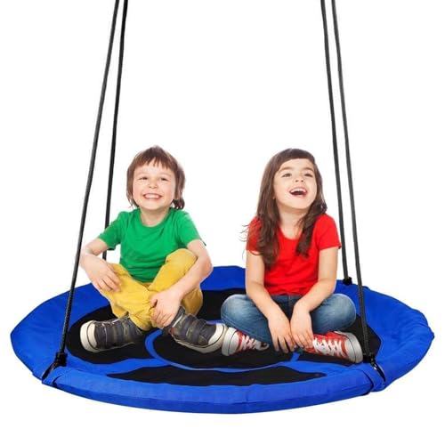 Dripex Nestschaukel Kinder 100cm Runde Kinderschaukel bis 150 KG Höhenverstellbare 140-180cm Rundschaukel Oxford Baumschaukel für Outdoor Garten（ab 2 Jahre）