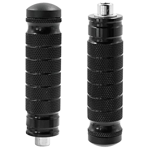 Pedane Moto Poggia Pedali pedane motociclo Poggiapiedi Passeggero Posteriore Compatibile universali, Pedali Nero in Alluminio, Accessori di Modifica per Moto, Bicicletta, 2 pezzi