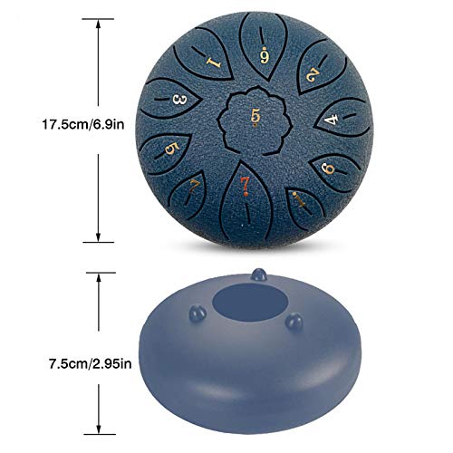Tambor de língua – Conjunto de tambor de língua de aço para crianças de 15 cm, 11 notas, tambor de a