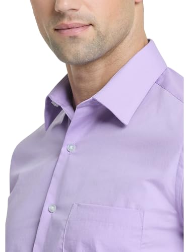 Image of Van Heusen Men's Poplin Regular Fit Solid Point Collar Dress Shirt