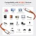 USB C Monitor Cable 3FT, 4K@60Hz Display Video/20Gbps USBC 3.2 Gen 2x2 Data Transfer/240W Charging USB Type C Power Cord Orange for KYY InnoView Lepow Z1 15.6 In ViewSonic Portable Monitor Laptop SSD