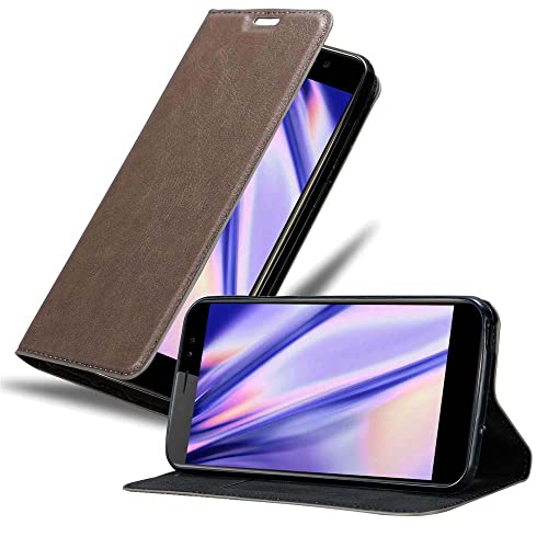 Cadorabo Funda Libro para ZTE Nubia N1 Lite en MARRÓN CAFÉ - Cubierta Proteccíon con Cierre Magnético, Tarjetero y Función de Suporte - Etui Case Cover Carcasa