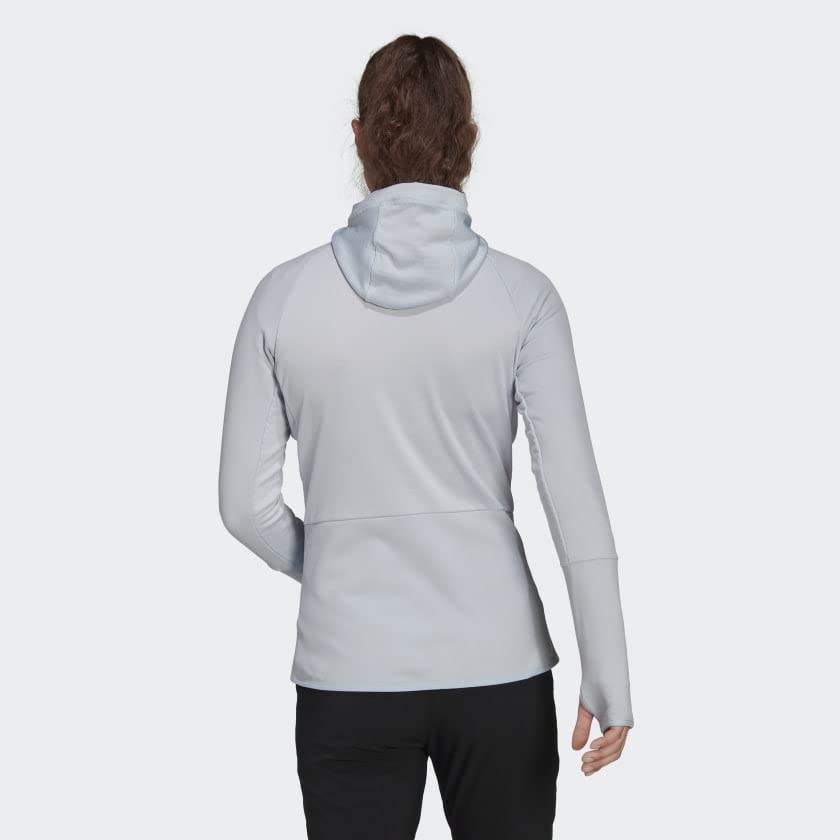 Image of adidas womens Terrex Tech Fleece Light Hooded Hiking Jacket