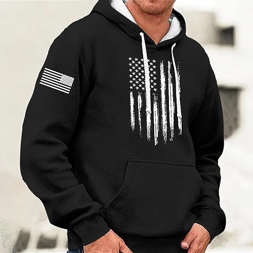 Ymosrh Men's Graphic Hoodies Pullover Hooded Sweatshirt With Kange Pocket Hoodies, M-4XL4