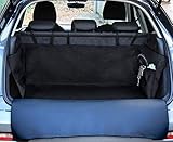 ✅ PERFEKTER SCHUTZ & STABILER HALT: Nicht nur Ihr Kofferraum wird vor Nässe, Kratzern und Schmutz geschützt, sondern durch die Verlängerung des Bodenteils auch die Ladekante/Stoßstange! Durchgehender Klett an den Seitenteilen geben stabilen Halt. Zusätzlicher Klett zur individuellen Fixierung liegt auch bei. Die Decke kann somit auch an glatten Kofferraumwänden fixiert werden.