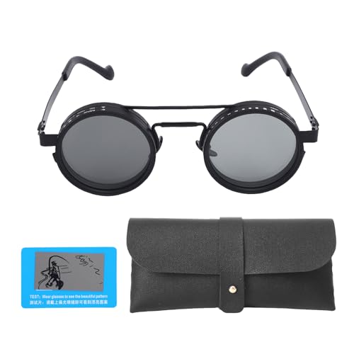 SUNGOOYUE Verstellbare Tint Sonnenbrille, ND2400 9 Stufen Runde polarisierte Sonnenbrille mit verstellbarem Bügel für Outdoor Abenteuer Angeln Wanderung