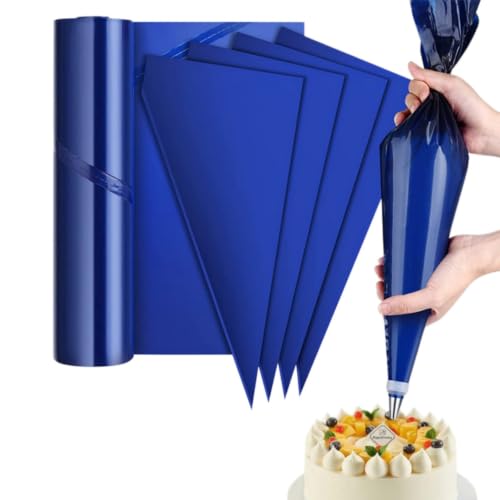 Image of 30Pcs Disposable Piping Bags, 21" Thick Blue Icing Piping Bags, Extra Thick Pastry Bags, Heavy Duty Pastry Icing Bags for Cupcakes Cakes Desserts and All Baking Decorating Applications