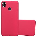 Cadorabo Hülle kompatibel mit HTC Desire 10 PRO Schutzhülle TPU Silikon Hülle Frost Design Slim Kratzfest Weiche Gummi mit R&umschutz Hülle Hülle für HTC Desire 10 PRO in Rot