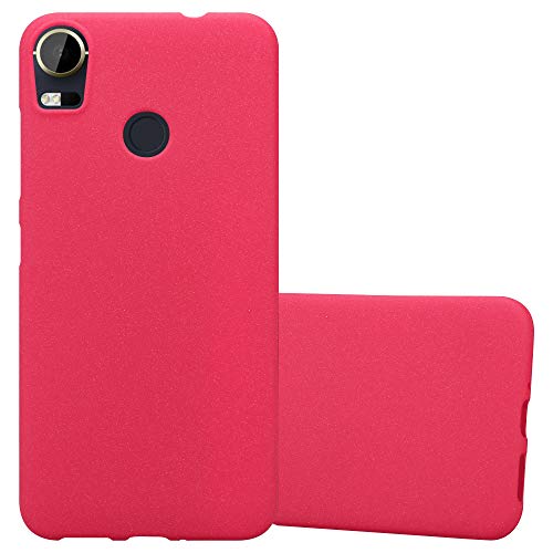 Cadorabo Hülle kompatibel mit HTC Desire 10 PRO Schutzhülle TPU Silikon Hülle Frost Design Slim Kratzfest Weiche Gummi mit R&umschutz Hülle Hülle für HTC Desire 10 PRO in Rot
