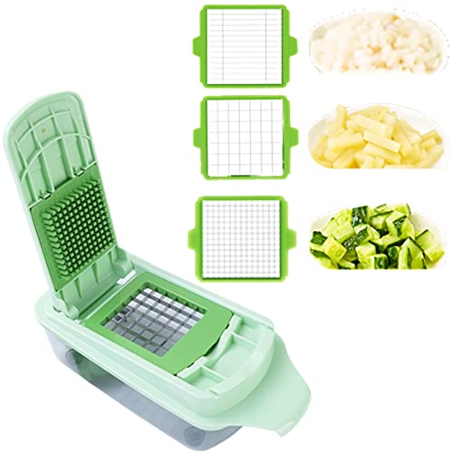 Ll-In-1 Vegetable Chopper Mandoline Slicer Cheese Grater Multi Blade French Fry Cutter Veggie Food Onion Salad Dicer Handheld Spiralizer Kitchen Gadgets #TOP23