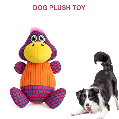 Image of Soft Plush Dog Toy | Comforting Chew Toy for Puppies & Dogs | Interactive Play and Gentle on Teeth | Durable Stuffed Animal Pets | Anti Anxiety Cute Cuddle Toy for Stress Relief (Duck)