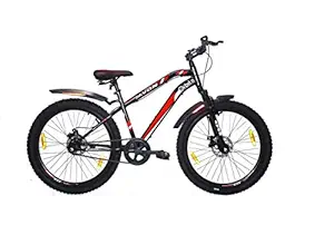 Avon Unisex 26 inches Wheel Size All-Mountain Cycle, 20 Inches Steel Frame Dual Shox with Double Disk Brake Type (Black)