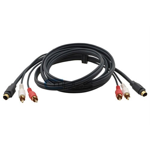 Cmple - S-Video & 2-Rca Audio Cables Combo 4 Pin Svideo Male Cord, Gold Plated - 75 Feet #TOP3