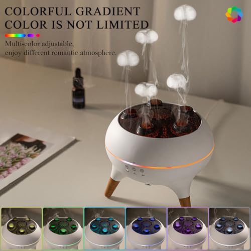 Difusor aromático eléctrico Jellyfish con luces y temporizador miniatura 2