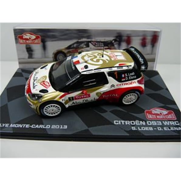 Citroen DS3 WRC 2013 Monte Carlo Winner (Sébastien Loeb and co-driver Daniel Elena) Rally Car Diecast Collectors Model SCALE 1/43 | LC02