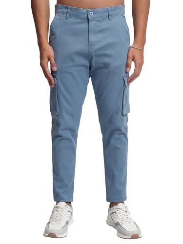 Image of Highlander Men's Tapered Fit Cargo Trousers| Stylish & Comfortable for Casual, Travel & Active Wear | Trouser for Men | Men Trousersn