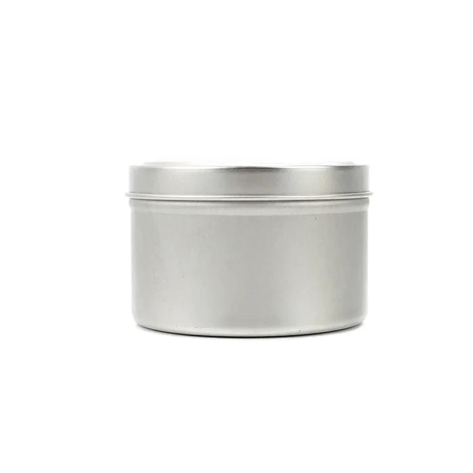 Xinglongs Candle Tin 24PCS 4oz Candle Tins for DIY Candle Making Metal Round Candle Containers Party Favors for Wedding Storage Box(Silver,4oz)