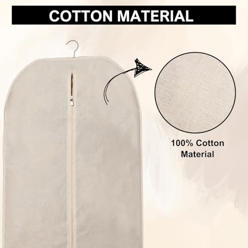 Beige Cotton Garment Bag 24x42 Inches