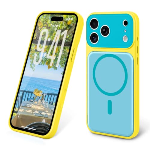 Magnetic for iPhone 17 Pro Case, Cute Dopamine Contrast Candy Color, Yellow