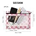 Peach Sun Checker Plaid Pattern Custom Office Binder with Clear Window Customized Soft Pencil case Big Capacity Three Rings Binder for Office Supplies 2 PCS