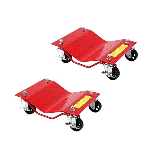 Car Dolly with 3000 LBS Capacity, Car Wheel Dolly with Security Lock, Wheel Dollies for Vehicle Moving, Garage Auto Repair