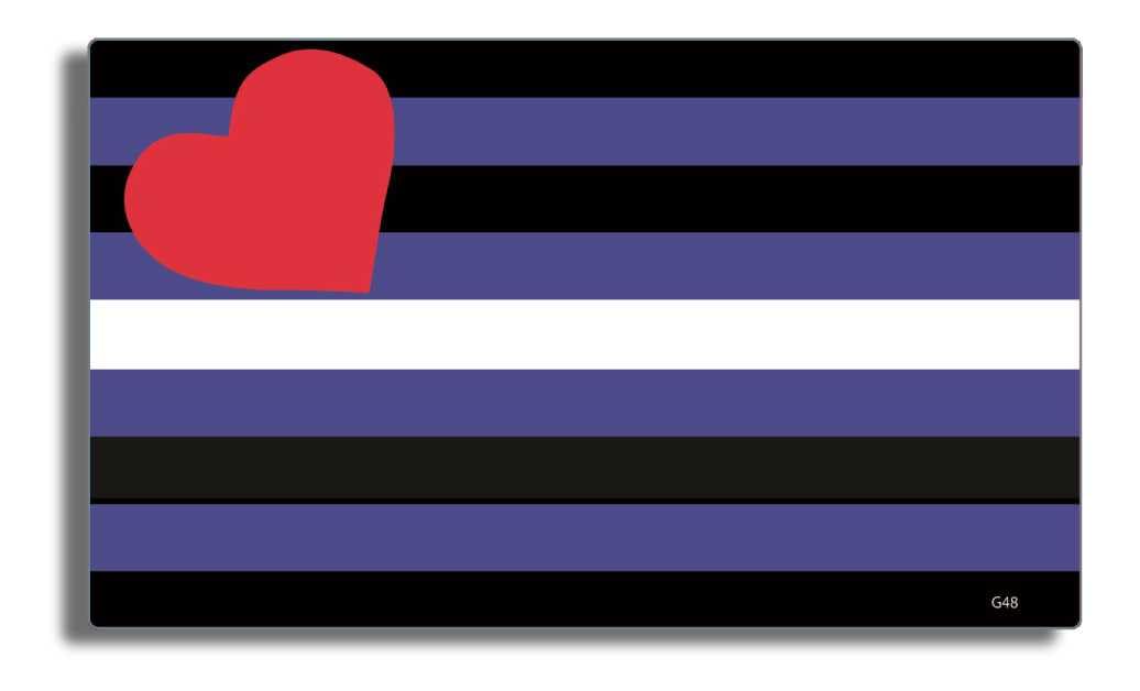 Pegatina para parachoques LGBTQ bandera de cuero del orgullo vinilo adhesivo 3.5x5 coche