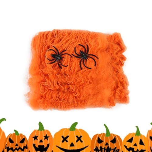 Salyeeluly Telarañas decorativas de Halloween | Telaraña decorativa aterradora | Decoración gótica para el hogar, suministros multifuncionales para festivales para casa encantada, bar
