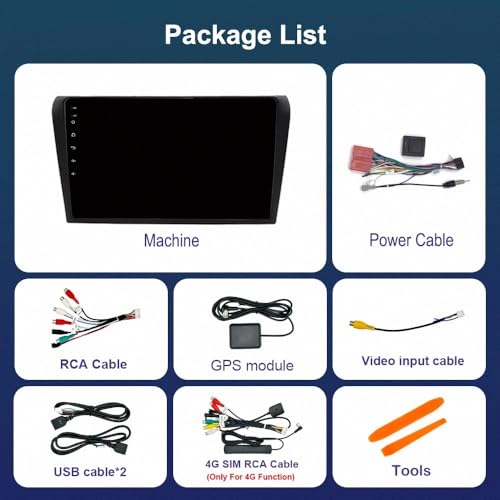 GPS Coche para Mazda 3 2004-2009 con Navegación por Voz y 16G ROM 7