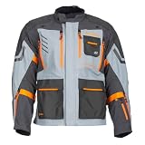 KLIM Men's Carlsbad Adventure Motorcycle Jacket Large - Asphalt - Ember Orange