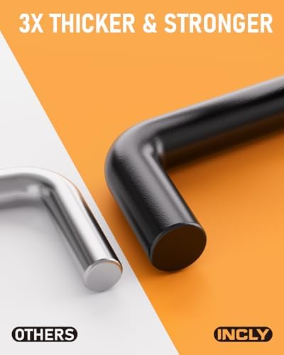 INCLY 60 Pack 4 Inch Black Pegboard Hooks, 1/4" Heavy Duty Peg Board Shelving Hooks Accessories, Peg Board Tool Hangers Only Fit 1/4" Pegboard Hanging Tools Garage, Craft Organizing, Kitchen, Store - 2