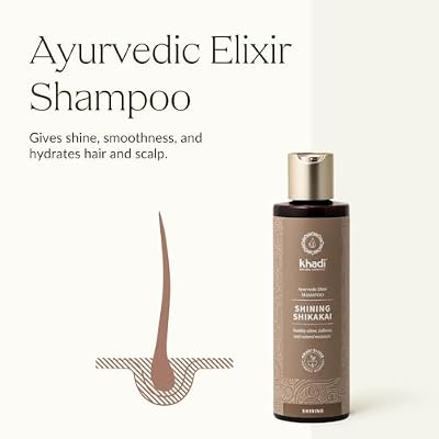 khadi SHINING SHIKAKAI Ayurvedic Shampoo Protectively smoothes the hair structure Shine & moisture 100% natural & silicone-free 6.7 fl oz