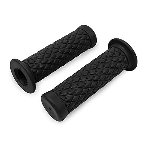 COPART Universal 7/8" Motorcycle Handlebar Grips Non Slip Rubber ATV Handlebar Grips for Harley Honda Yamaha Kawasaki 22mm 24mm (Black)