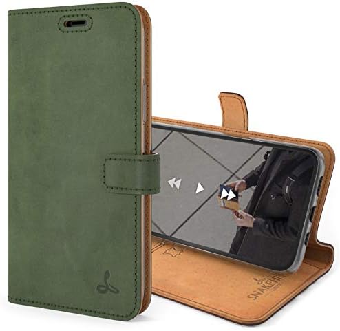 Snakehive iPhone 11 Pro Vintage Wallet || Genuine Leather Wallet Phone Case || Real Leather with Viewing Stand & 3 Card Holder || Flip Folio Cover with Card Slot (Brown)