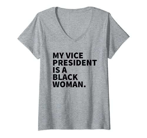 Mujer Mi vicepresidente es una mujer negra - Inauguration Camiseta Cuello V