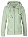 Produktbild Ragwear EMER Damen Frauen Kapuzenjacke,Zip Hoodie,Sweatjacke,Stehkragen,Seitentaschen,Regular Fit,Mint (5044),S
