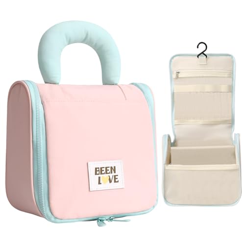 Sac cosmétique imperméable suspendu avec crochet robuste pour ranger le maquillage des filles