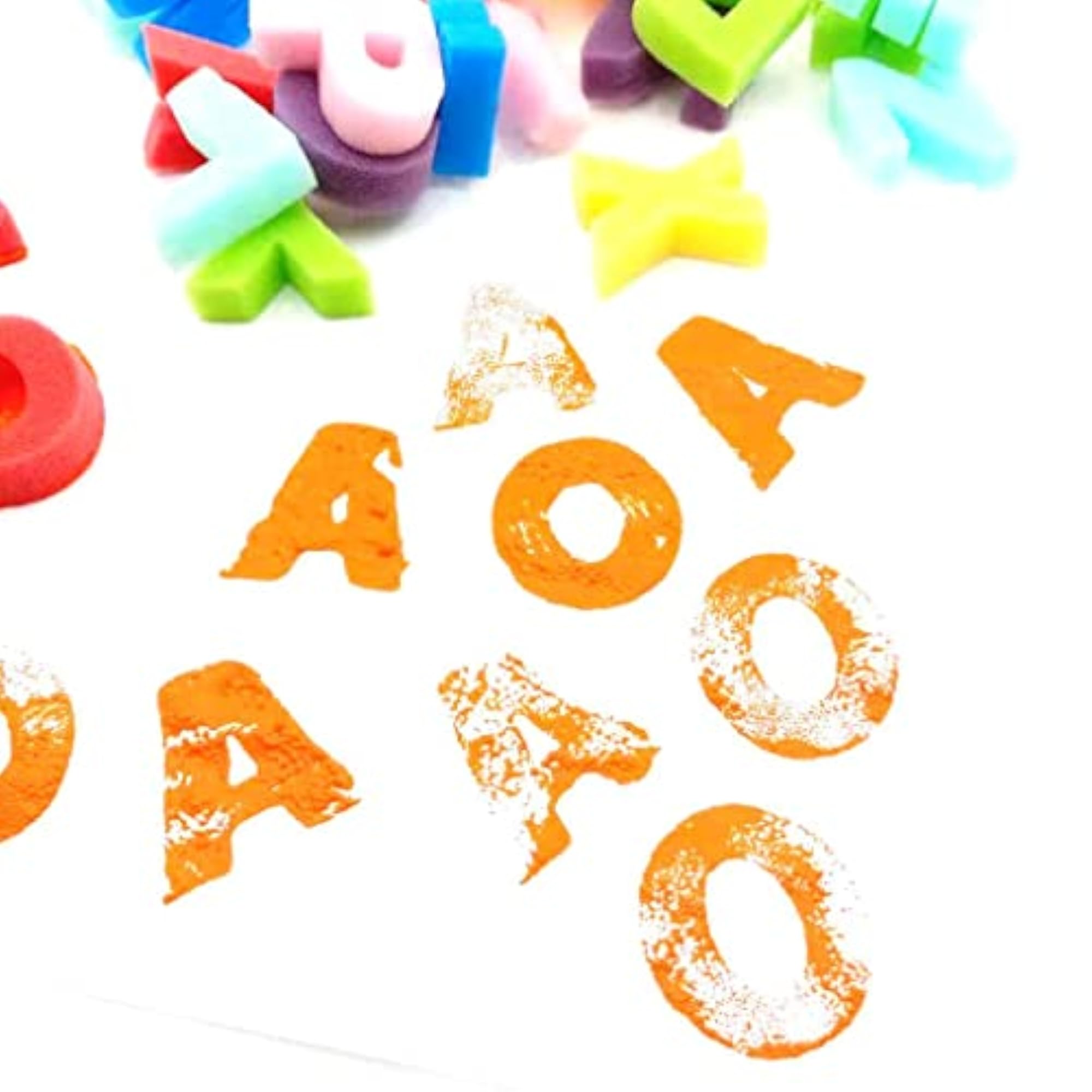 36x Number 0-9 Letters Sponge Finger Drawing Toy