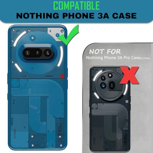 Image of Fashionury 3D Raised Transparent Crystal Clear Back Cover for Nothing Phone 3A | Shockproof Design | Anti-Slip Grip | Camera Protection | 360 Degree Protection Mobile Case