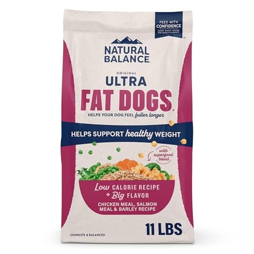 Natural Balance Original Ultra Fat Dogs Chicken Meal, Salmon Meal & Barley Recipe Low Calorie Dry Dog Food, 11 Pounds