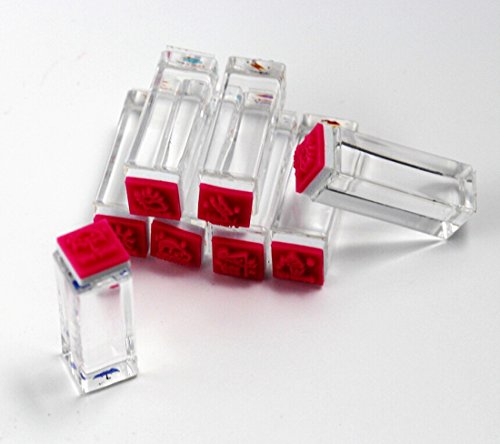 Chengyida Set Of 8Pcs Mini Crystal Stamps Weather Theme Personalized Stamps Rubber Stamps Crafts Scrapbook #TOP1