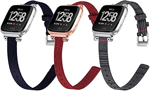 Classicase �R���p�`�u�� Fitbit Versa 2 (�t�B�b�g�r�b�g ���@�[�T 2) / Versa/Versa Lite ���v�o���h, �D��L�����o�X���n�z���W���[�X�g���b�v�R�l�N�^�t���ƌ݊��������� (3-Pack I)