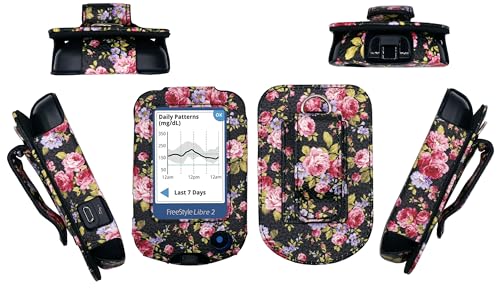 Étui en cuir Freestyle Libre 3 2 protection écran avec mousqueton et clip noir