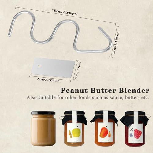 Vresdi Peanut Butter Stirrer - Multifunction Stainless Steel Peanut Butter Mixer Tool Fits 12-30 OZ Jars for Mixing Various, Peanut, Almond, Butter, Jam (2) - Thumbnail 2