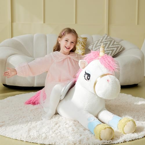 Ikasa 6636774 Giant Unicorn Stuffed Animal Plush Toy,Large Big Jumbo Soft Toys,43 Inch Huge Cute Plushy Fluffy Plushie,Gifts thumb #3