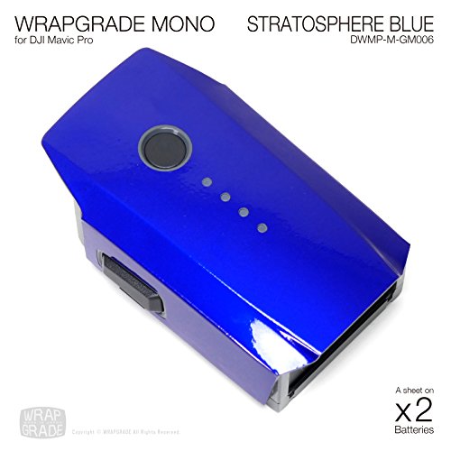 Image of Wrapgrade Mono Skin Compatible with DJI Mavic Pro Batteries (Stratosphere Blue)