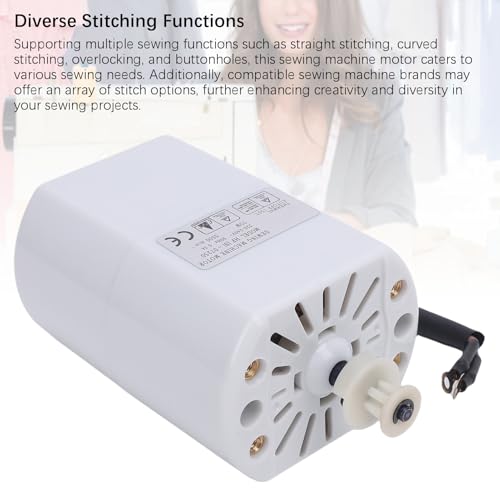 Miniatura 4 de Motor De La Máquina De Coser, 70 W Multifuncional 5500 Rpm Potente Máquina De Coser Eléctrica Con Control De Velocidad Estable Para Hogar, Costura Creativa, Proyectos De Moda, Reparaciones Rápidas, Mu