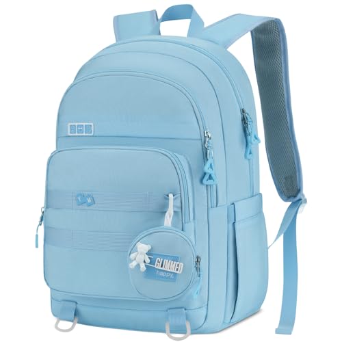 YAMTION Teen Girls School Backpack, 15.6" Laptop, Blue