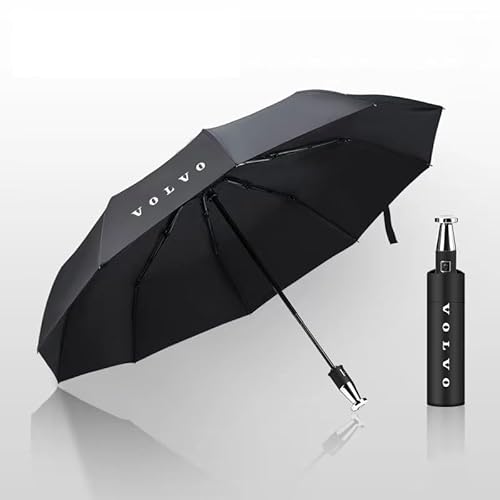 LRKKJQ Folding Umbrellas,Compact Umbrellas for Volvo XC-70 Travel in The Rain - UV Protected,Windproof,Strong,Durable,Premium Grip,A
