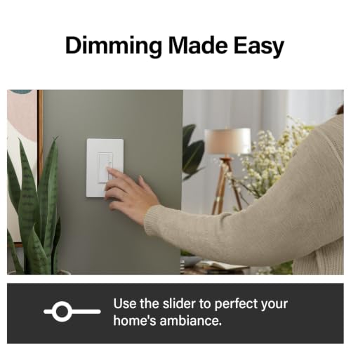 Image of Legrand Radiant 150W LED Dimmer Light Switch 3-Way Rocker White 1 Pack